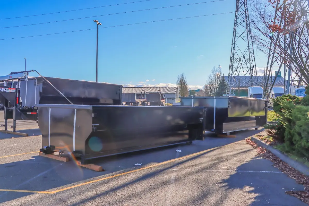 Roll-off dumpster ready for waste disposal at job site for Construction Dumpster Rental in Fillmore